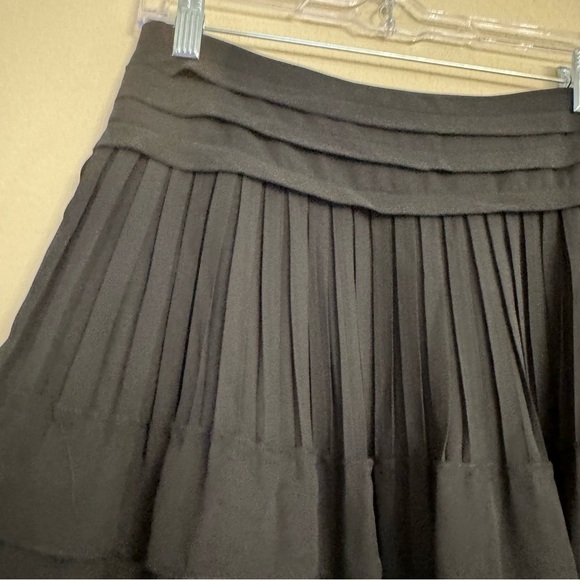 Sam Edelman Black Pleated Lace Layered Skirt Size 2 - Picture 8 of 16